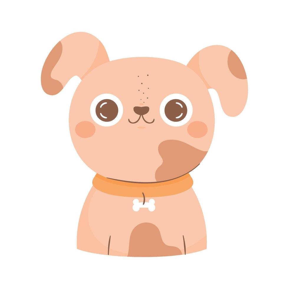 schattig hond dier aanbiddelijk karakter vector