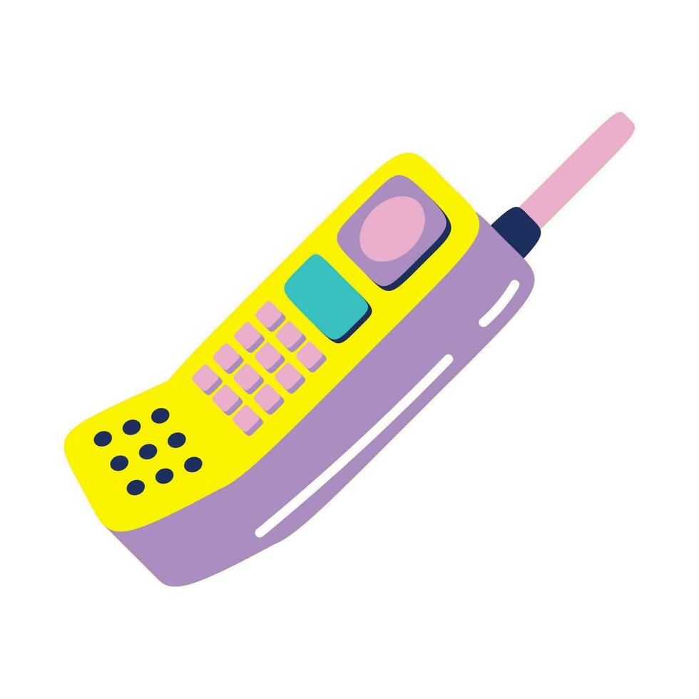 telefoon apparaat retro stijl icoon vector