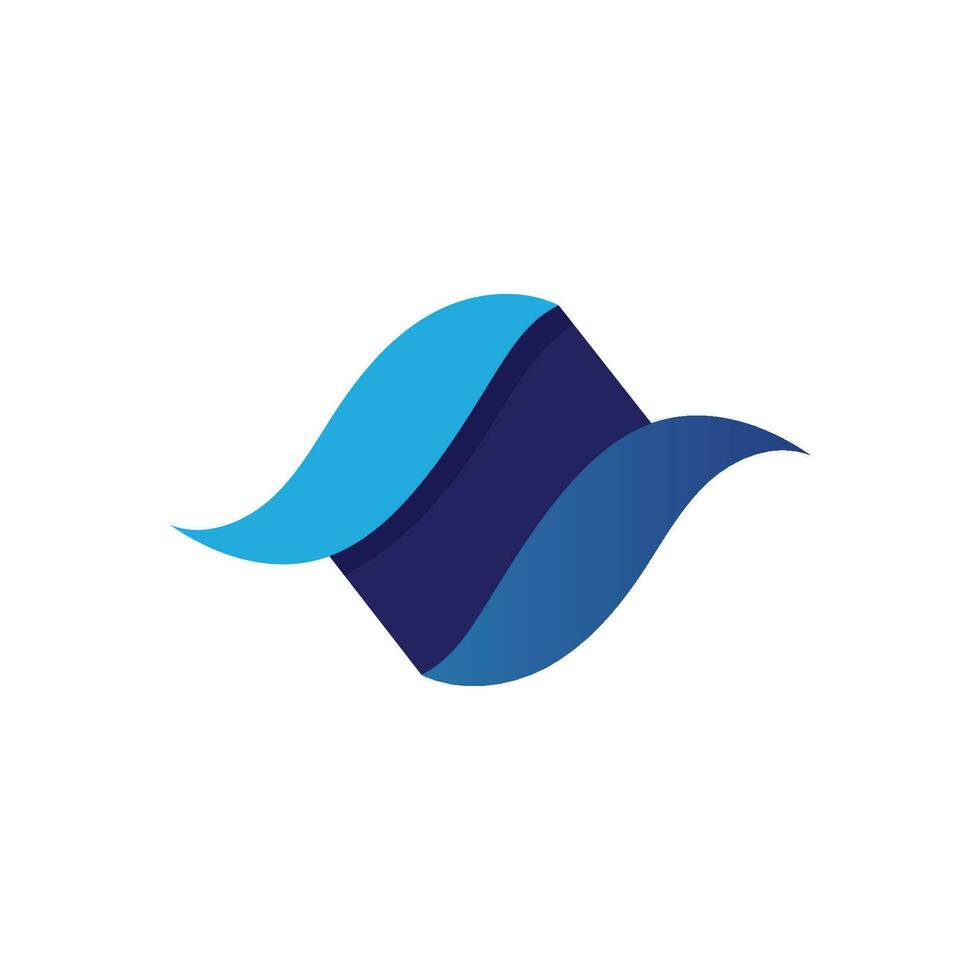 golven blauw strand logo en symbolen sjabloon pictogrammen app vector