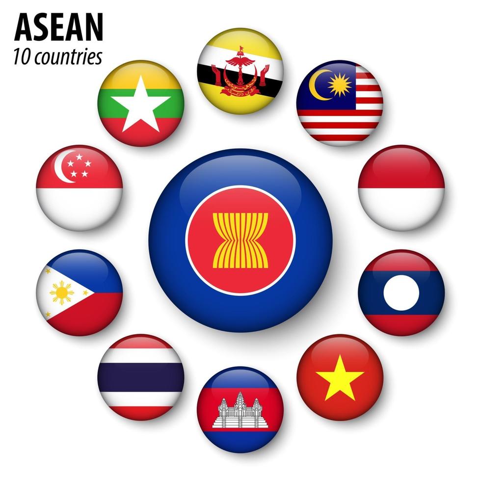 asean vereniging van zuidoost-aziatische landen vector