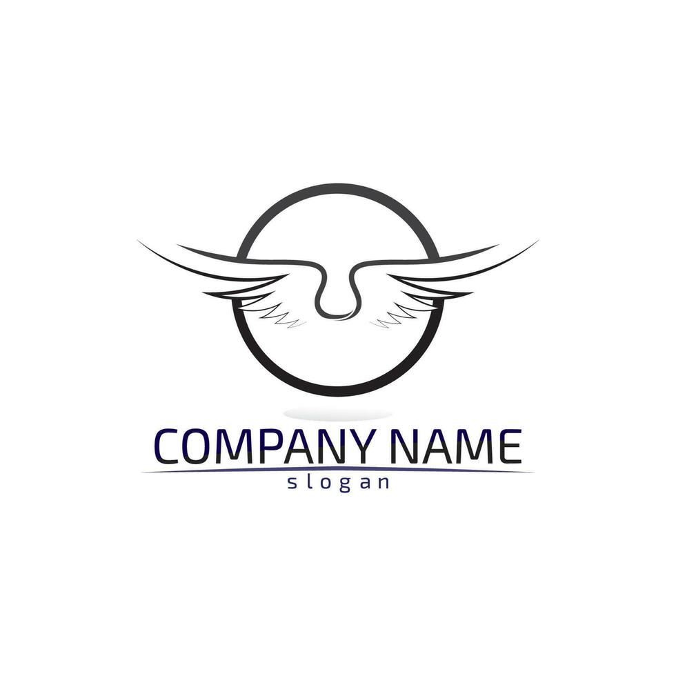 valk vleugels logo sjabloon vector pictogram logo ontwerp app
