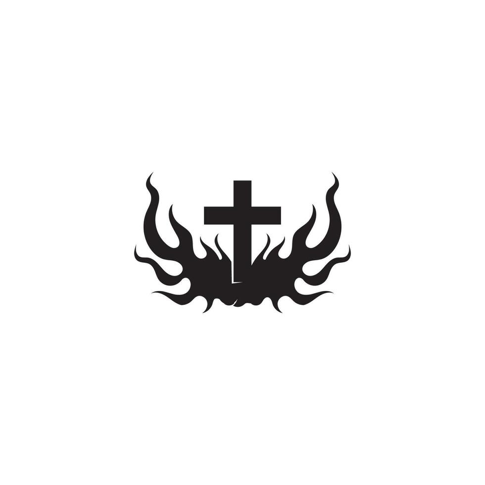 kruis en Christus logo en vector