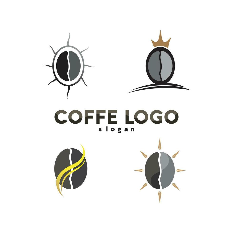 koffiekopje logo sjabloon vector pictogram ontwerp en koffie zwart