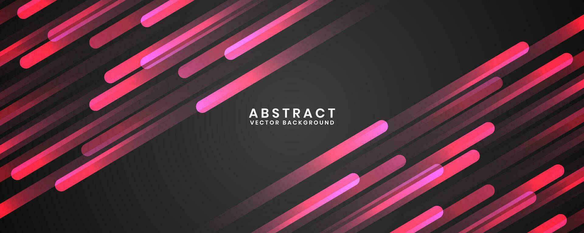 3d zwart meetkundig abstract achtergrond overlappen laag Aan donker ruimte met roze afgeronde lijnen decoratie. modern grafisch ontwerp element gestreept stijl concept voor banier, folder, kaart, of brochure Hoes vector