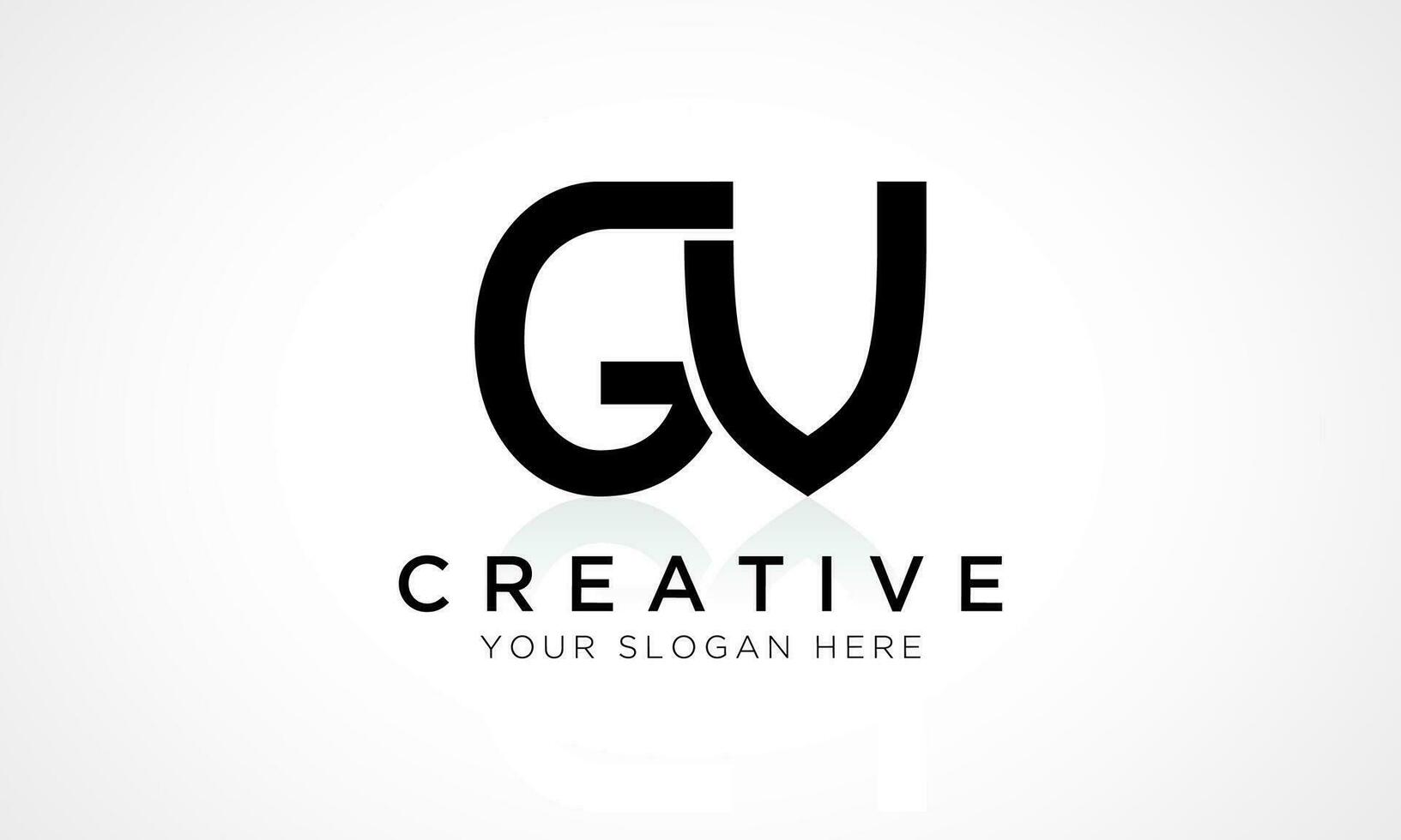 gv brief logo ontwerp vector sjabloon. alfabet eerste brief gv logo ontwerp met glanzend reflectie bedrijf illustratie.