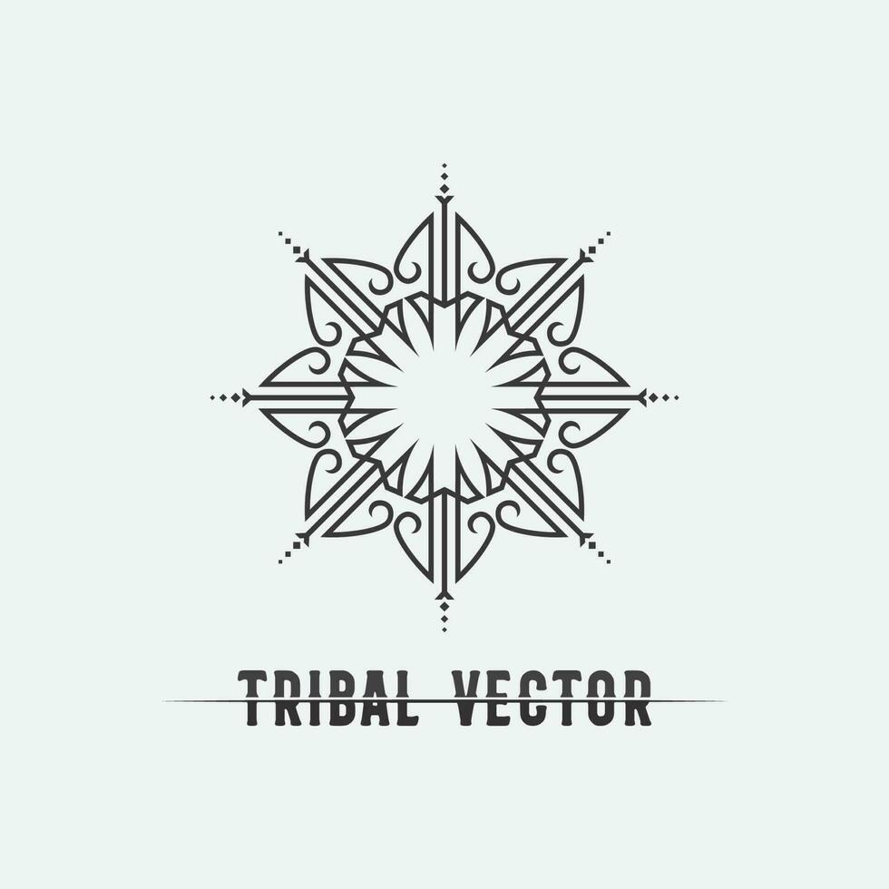 tribal, klassieke, zwarte, etnische tattoo pictogram vector illustratie ontwerp logo design