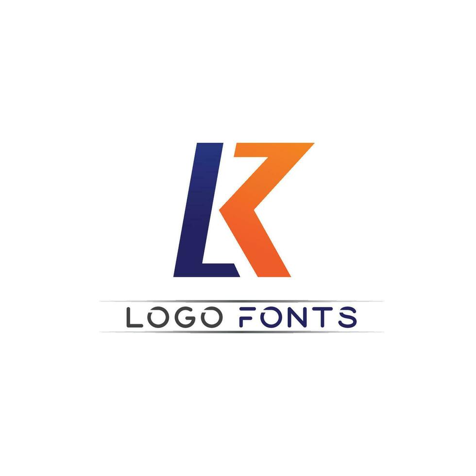 k logo ontwerp k brief lettertype concept bedrijfslogo vector en ontwerp eerste bedrijf