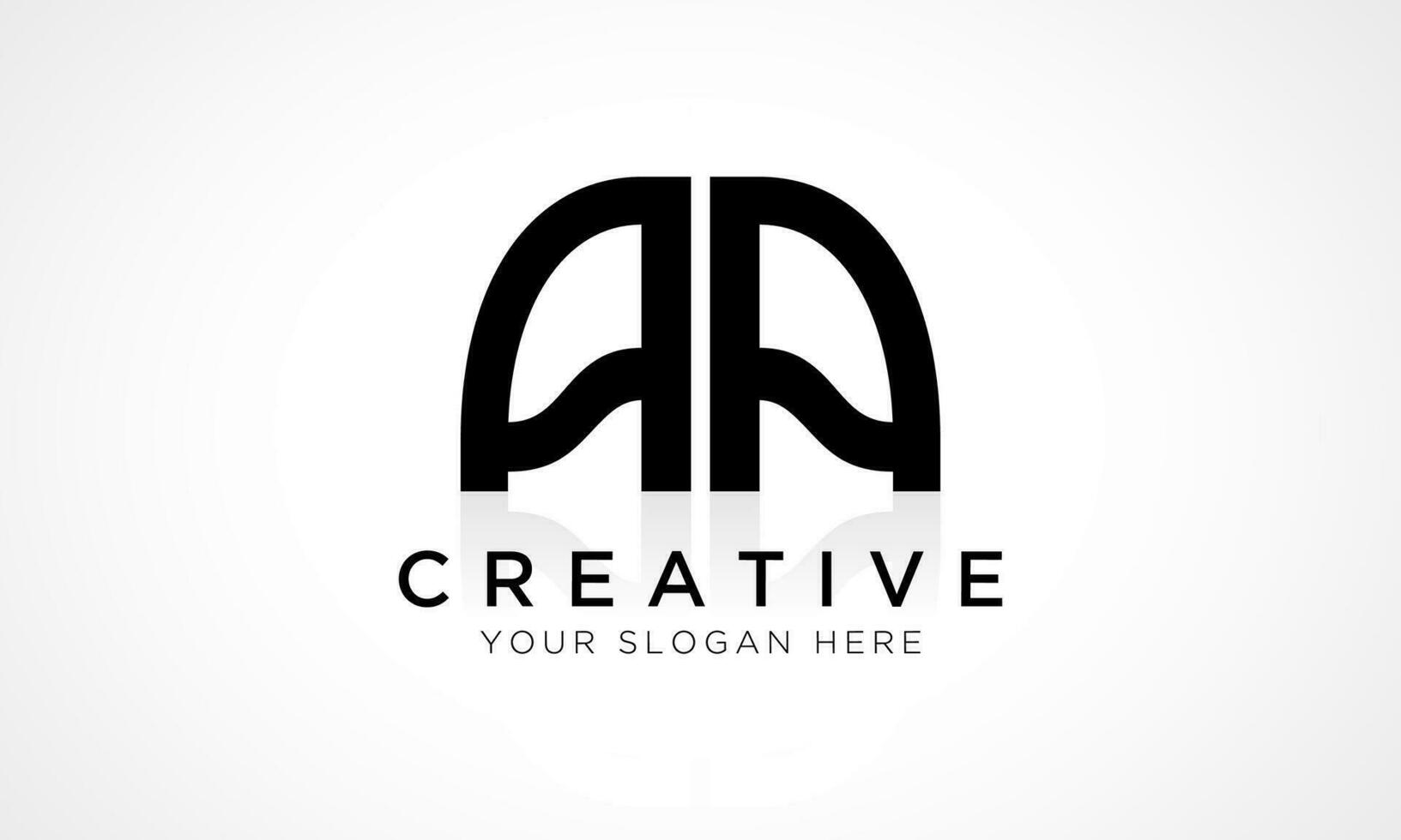 aa brief logo ontwerp vector sjabloon. alfabet eerste brief aa logo ontwerp met glanzend reflectie bedrijf illustratie.