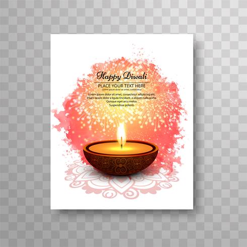 Modern mooi kleurrijk diwali brochureontwerp vector