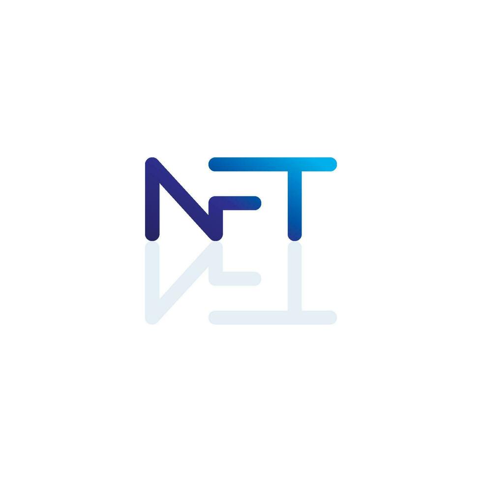 nft brief en doopvont technologie lijn icoon reeks crypto icoon of logo symbool vector illustratie