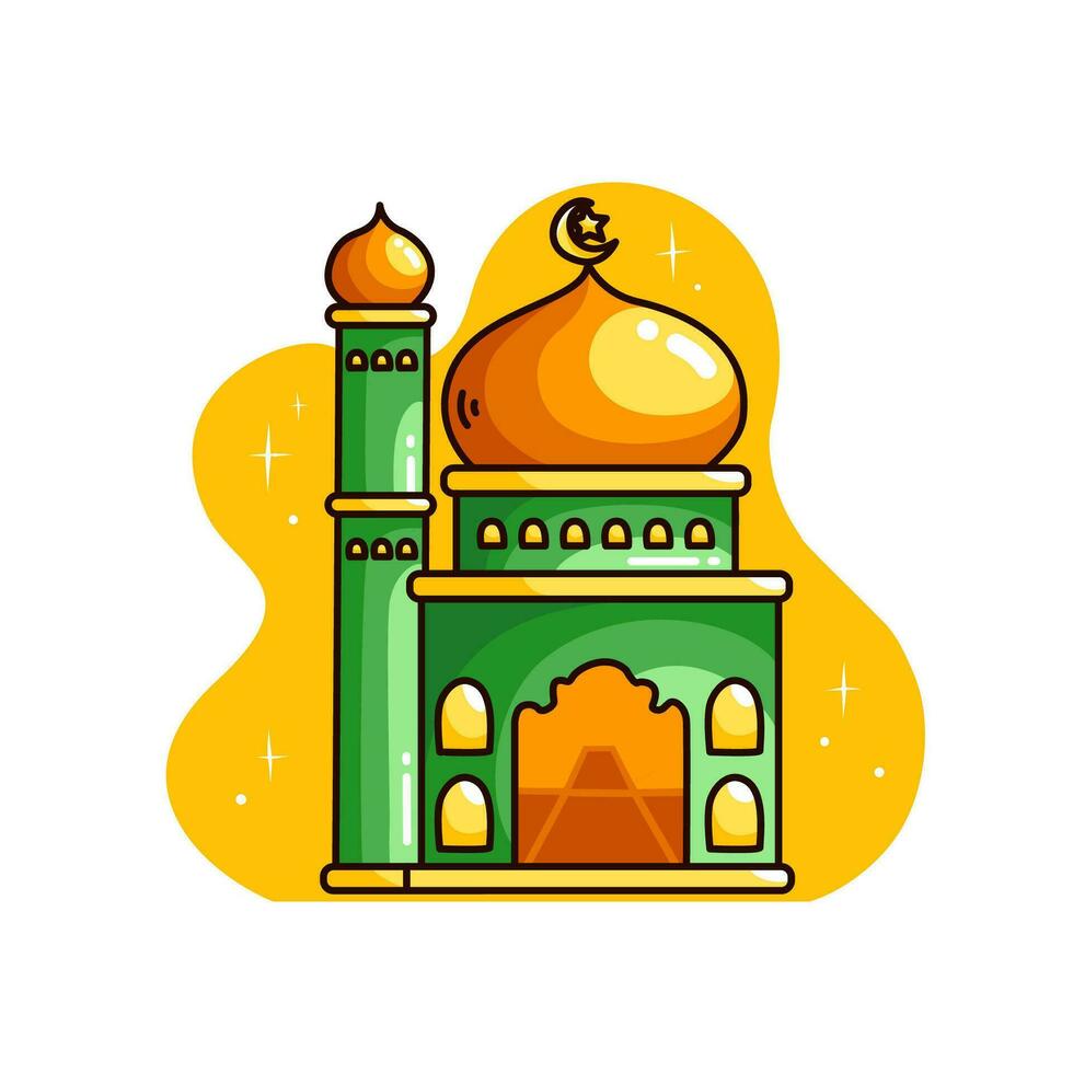 illustratie vector grafisch van de moskee.