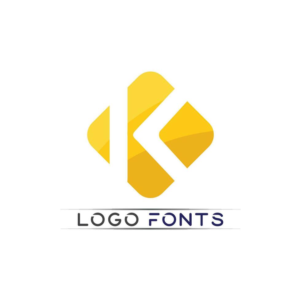 k logo ontwerp k brief lettertype concept bedrijfslogo vector en ontwerp eerste bedrijf