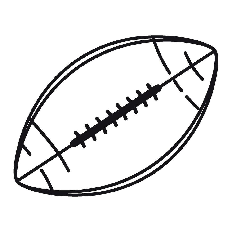 Amerikaans Amerikaans voetbal bal silhouet over- wit vector