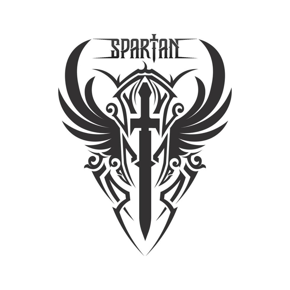 spartaans en gladiator helm logo icoon ontwerpen vector