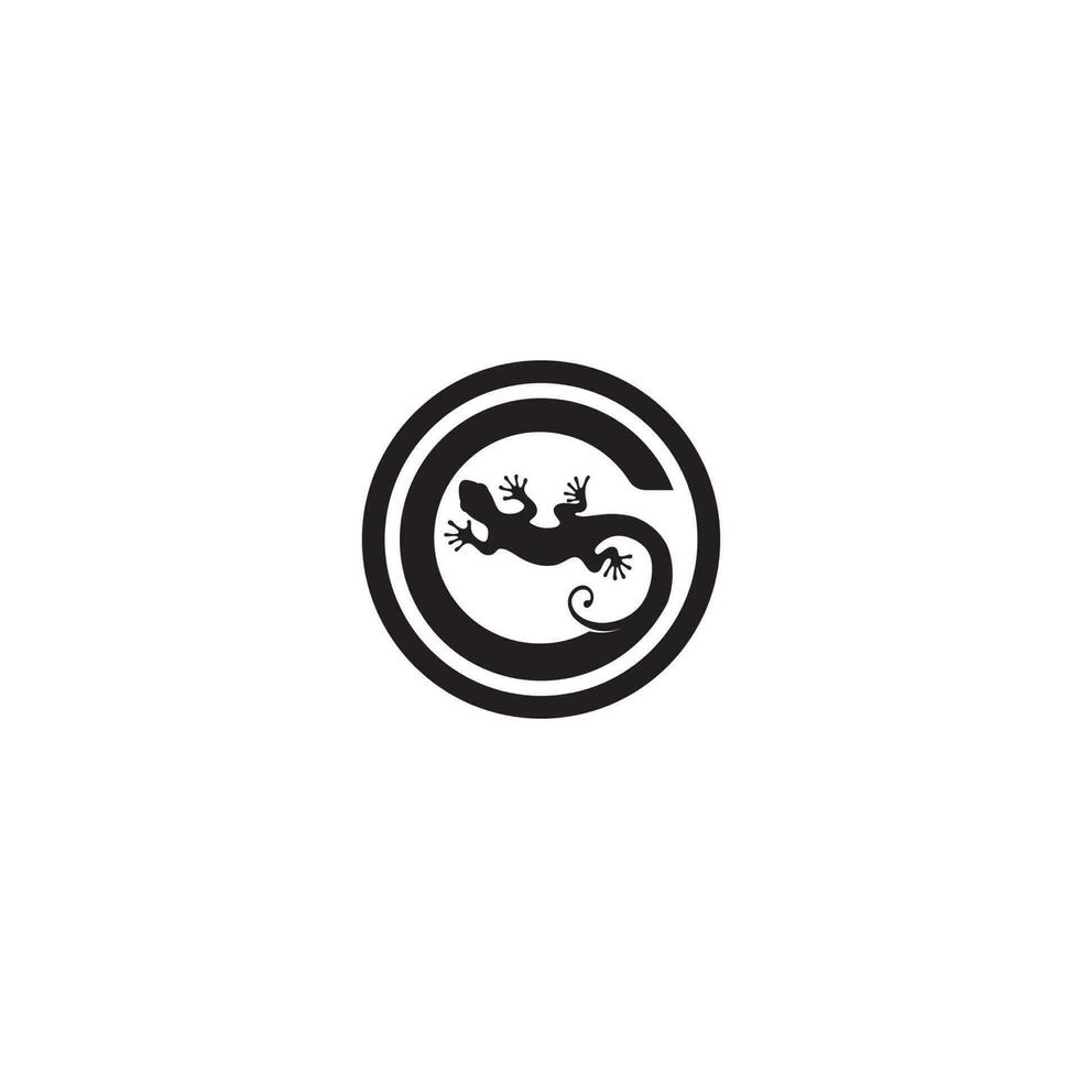 dier vector hagedis salamander gekko krokodil en reptielen ontwerp logo