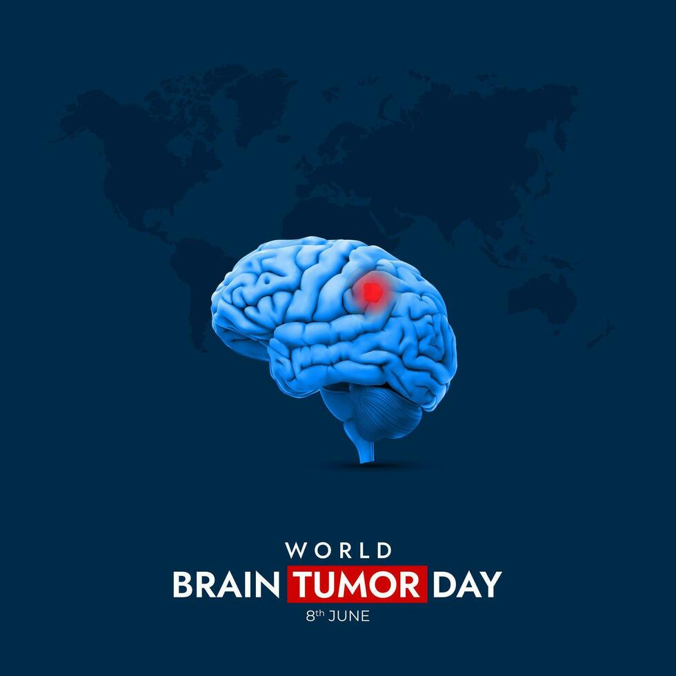 wereld hersenen tumor dag ontwerp voor verspreiding bewustzijn en onderwijzen mensen over hersenen tumoren vector