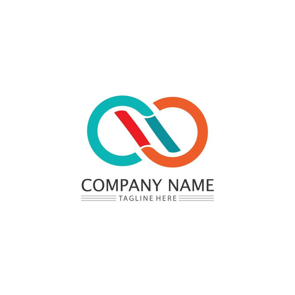 Infinity design logo en 8 icon, vector, sign, creative logo voor business en corporate infinity symbol vector