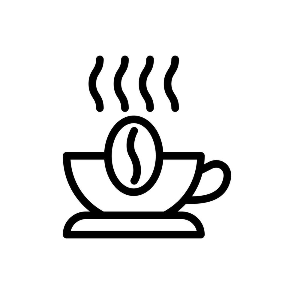 kop van koffie icoon. kop vlak icoon. dun lijn tekens voor ontwerp logo, bezoek kaart, enz. single hoge kwaliteit schets symbool voor web ontwerp of mobiel app. kop schets pictogram. icoon ontwerp vector