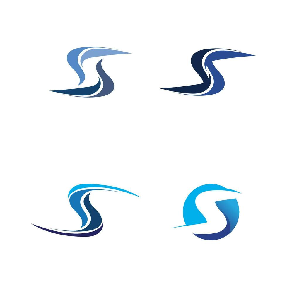 golven strand logo en symbolen sjabloon pictogrammen app vector