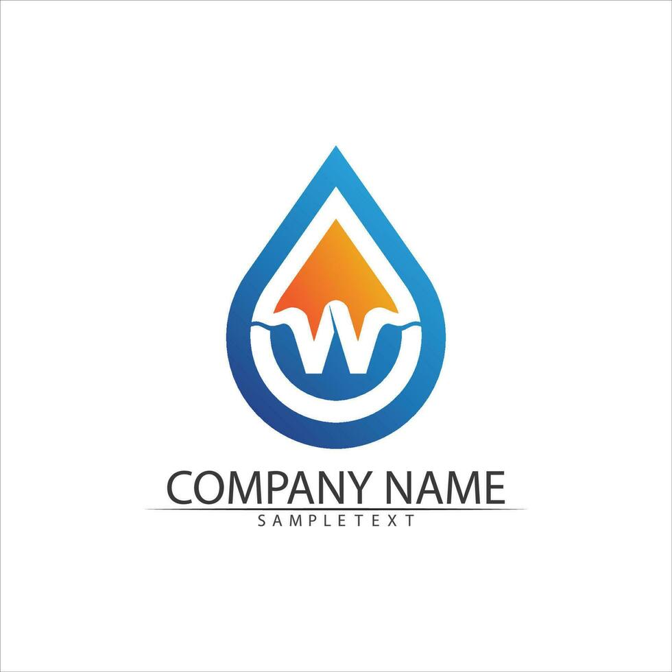 waterdruppel logo sjabloon vector