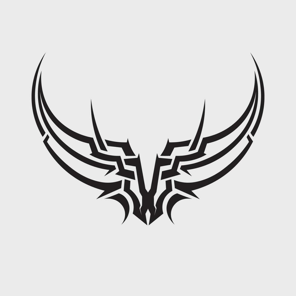 zwart tribal vector logo ontwerp icoon en teken tribal