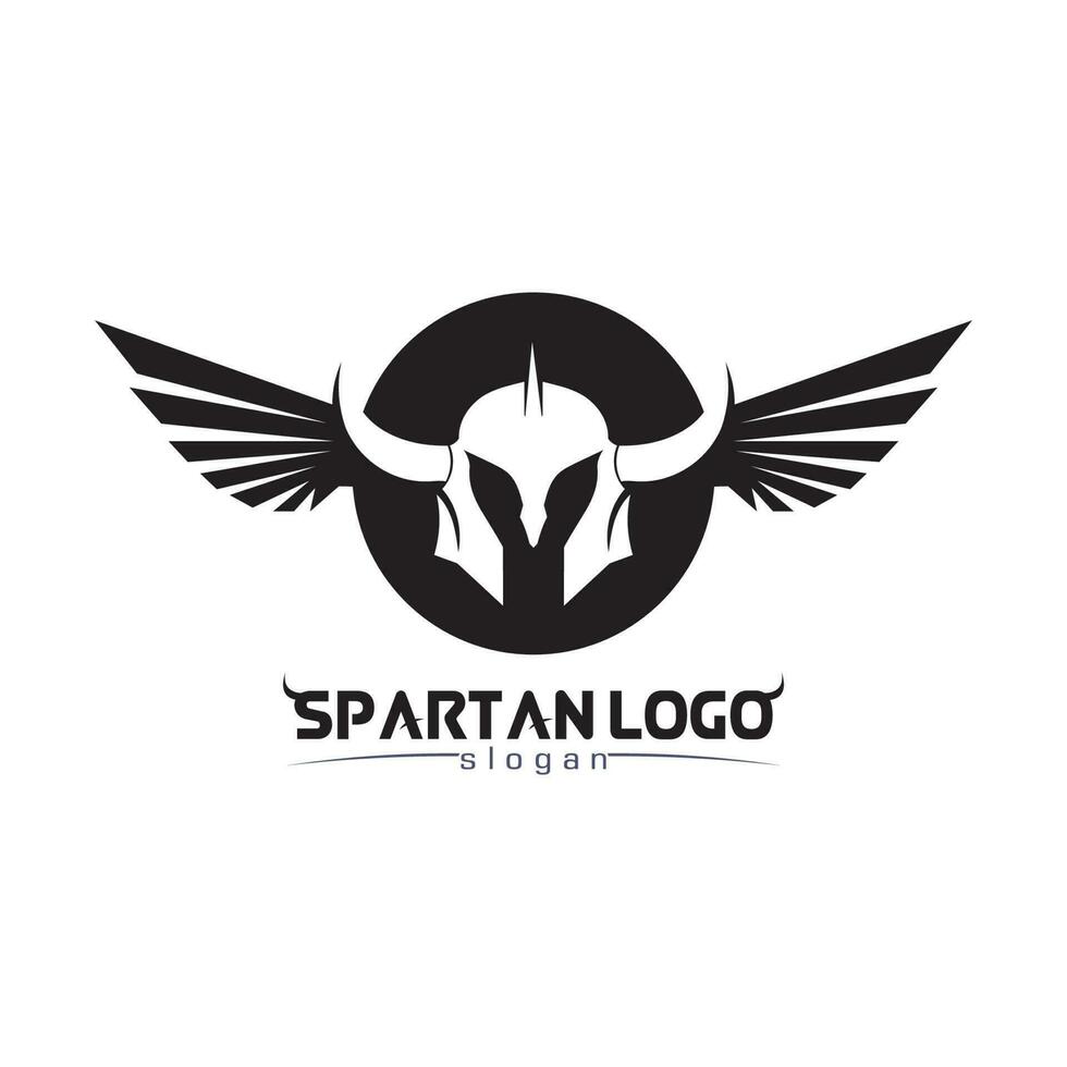 spartaans logo zwart ijsbreker en vector ontwerp helm en hoofd zwart