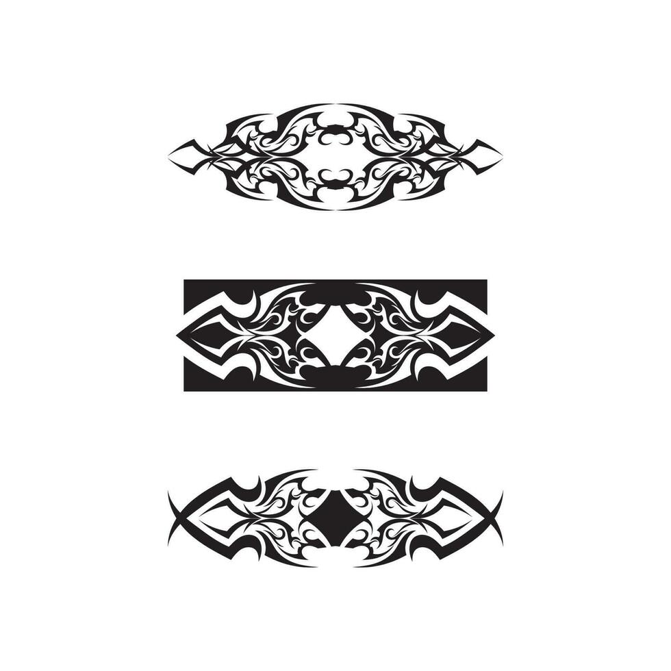 tribal etnische tattoo pictogram vector illustratie ontwerp logo