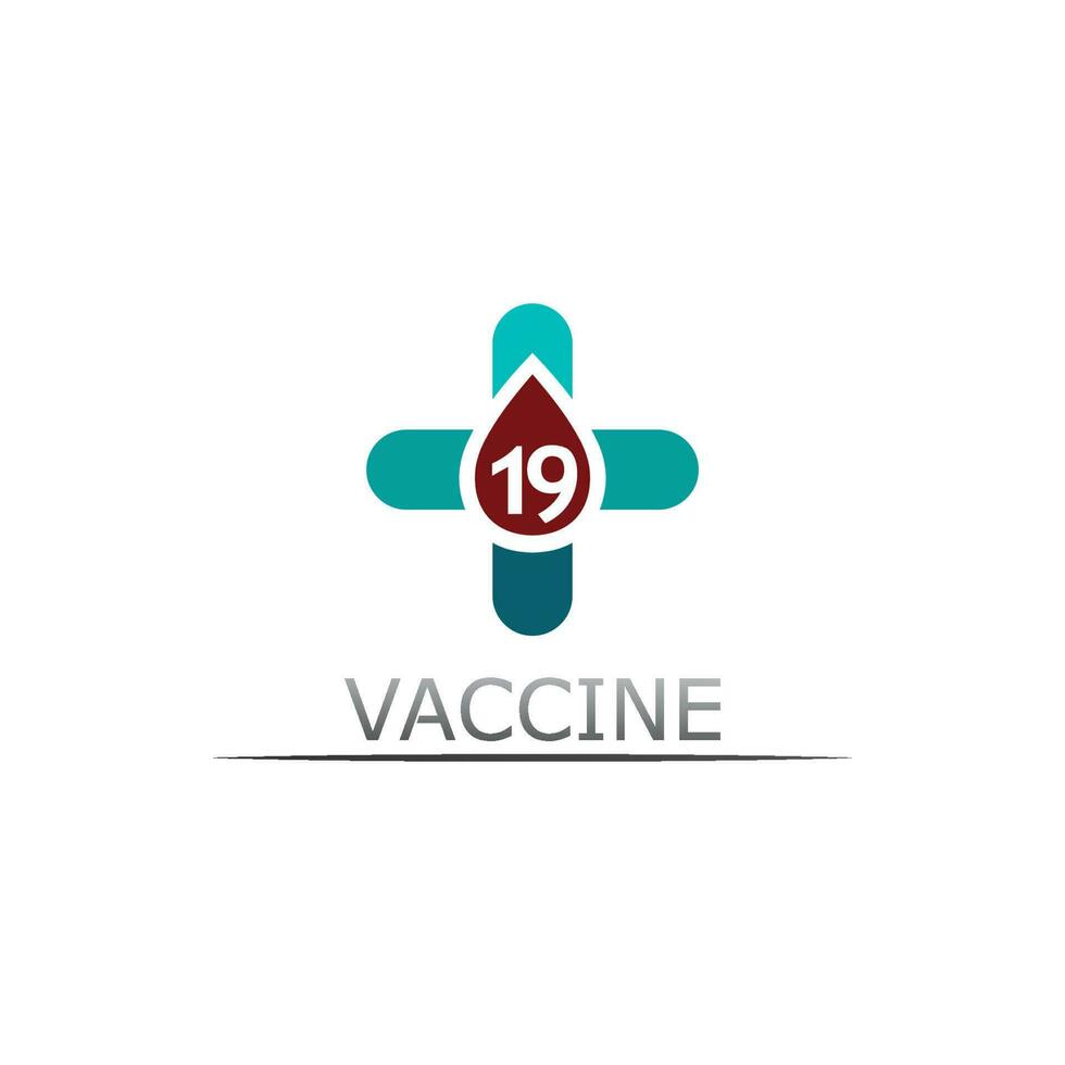 vaccin logo medische vector antibiotica vaccinatie virus vaccin, ontwerp en illustratie voor de gezondheidszorg health