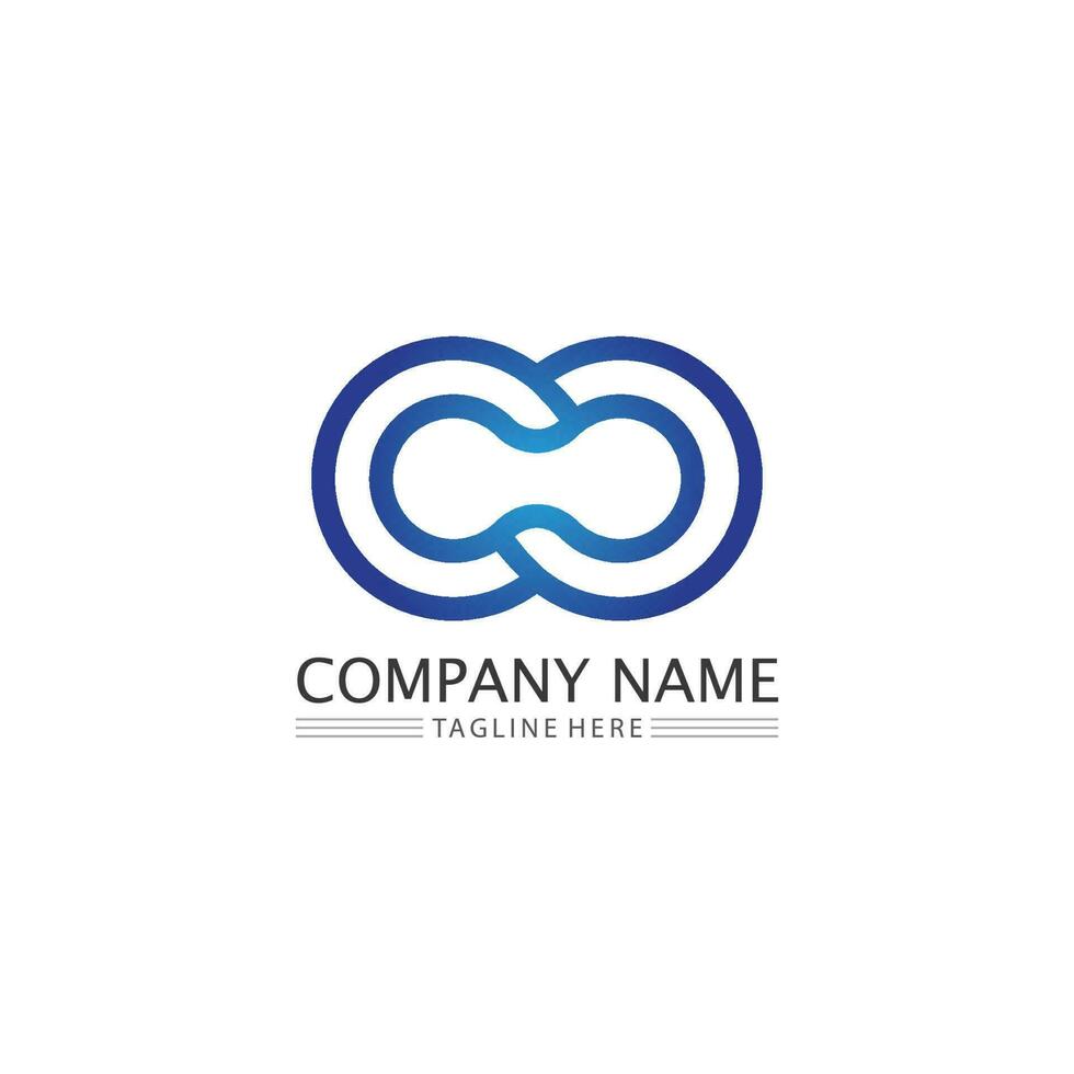 Infinity design logo en 8 icon, vector, sign, creative logo voor business en corporate infinity symbol vector