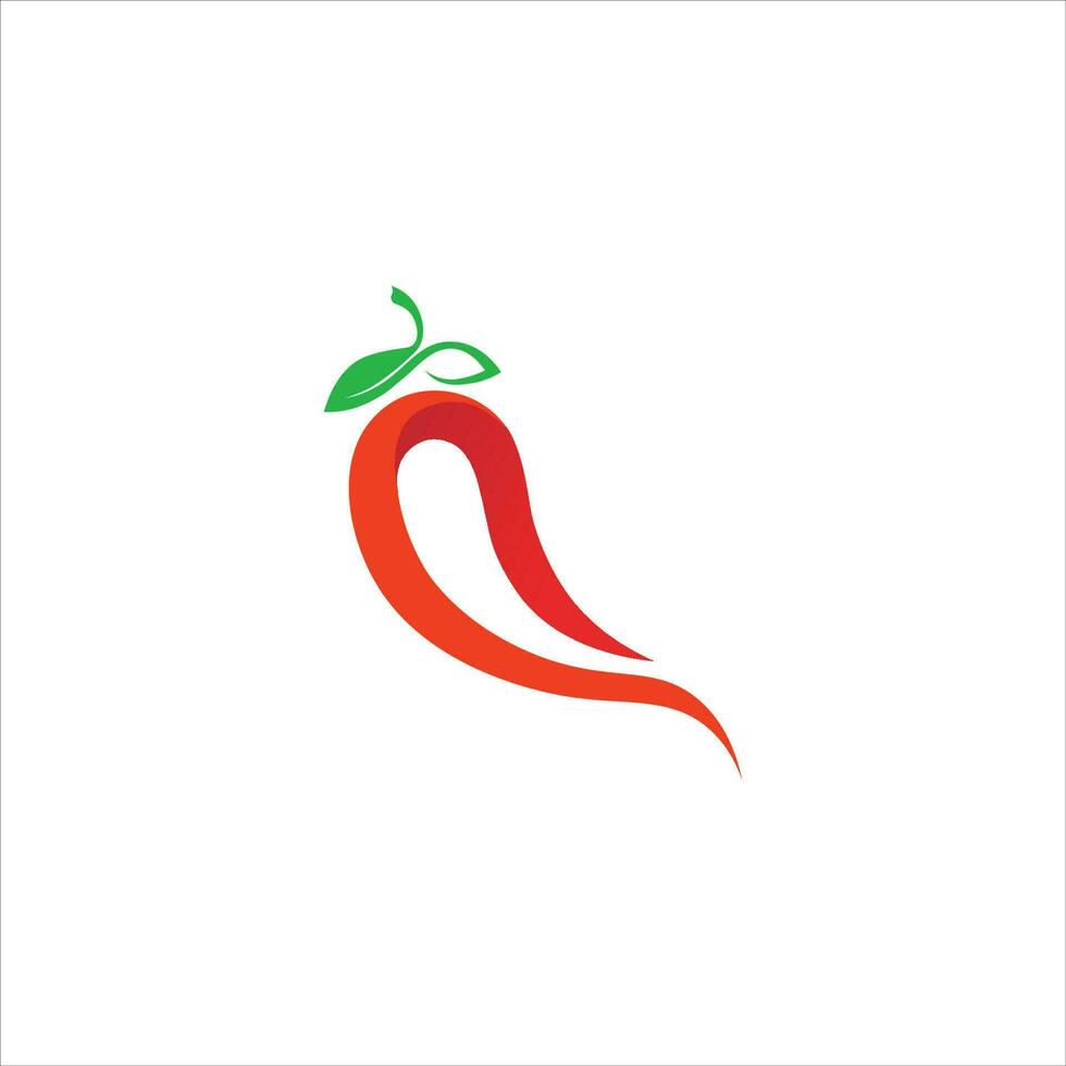 rode hete natuurlijke chili pictogram vectorillustratie vector