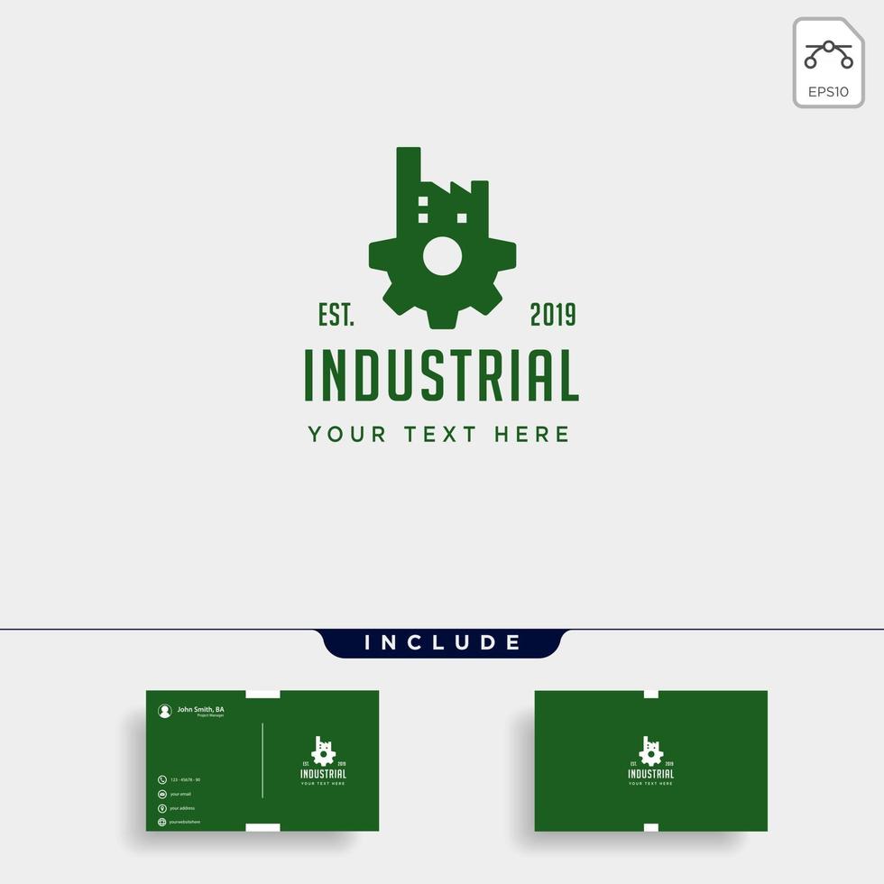 versnelling fabriek logo ontwerp industriële vector pictogram geïsoleerd