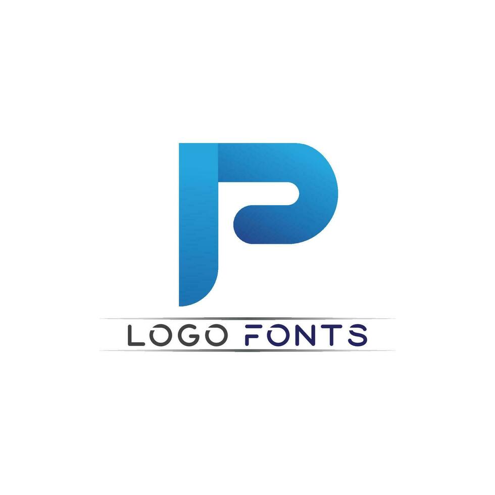 p letter en lettertype logo p ontwerp vector zakelijke identiteit bedrijf
