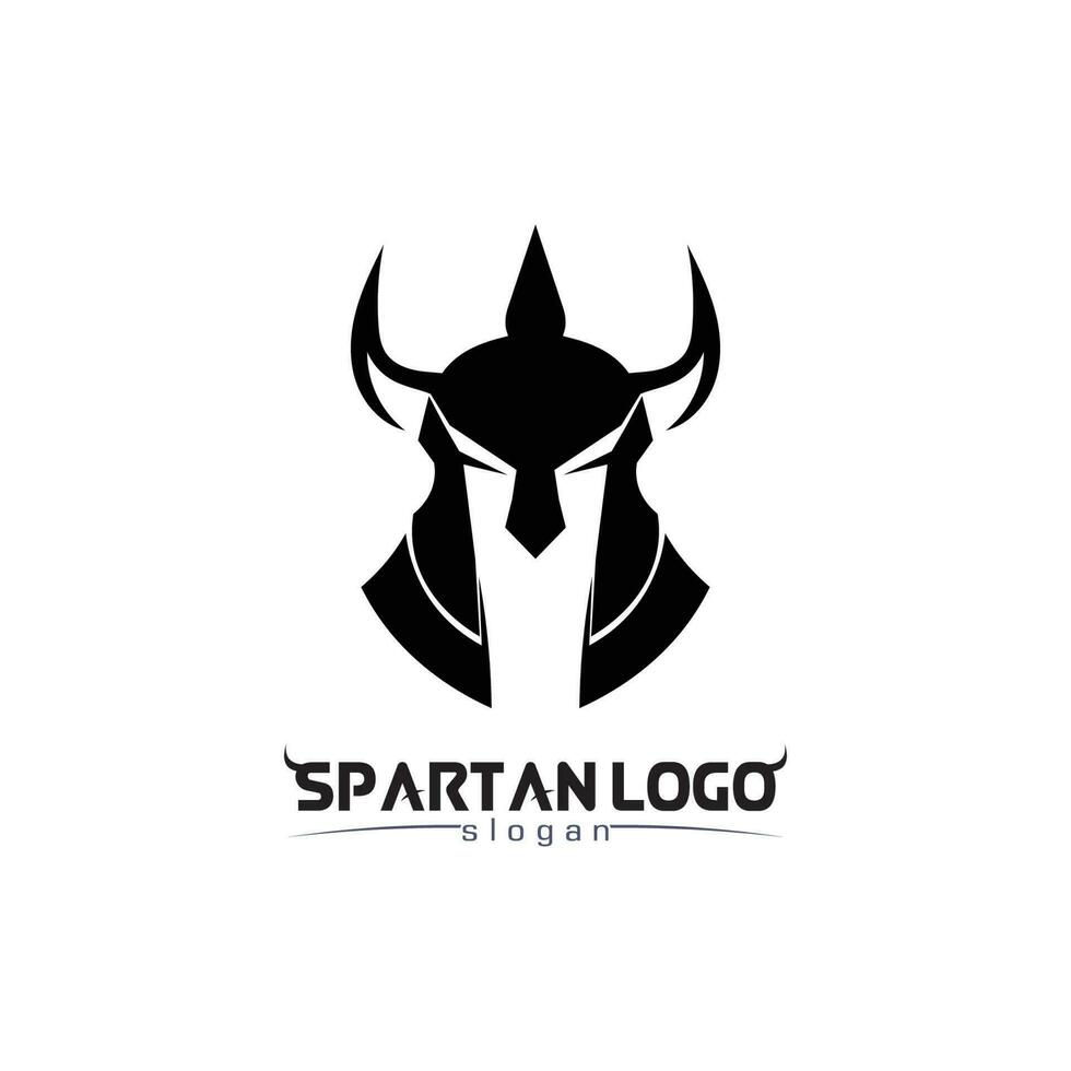 spartaans logo zwart ijsbreker en vector ontwerp helm en hoofd zwart