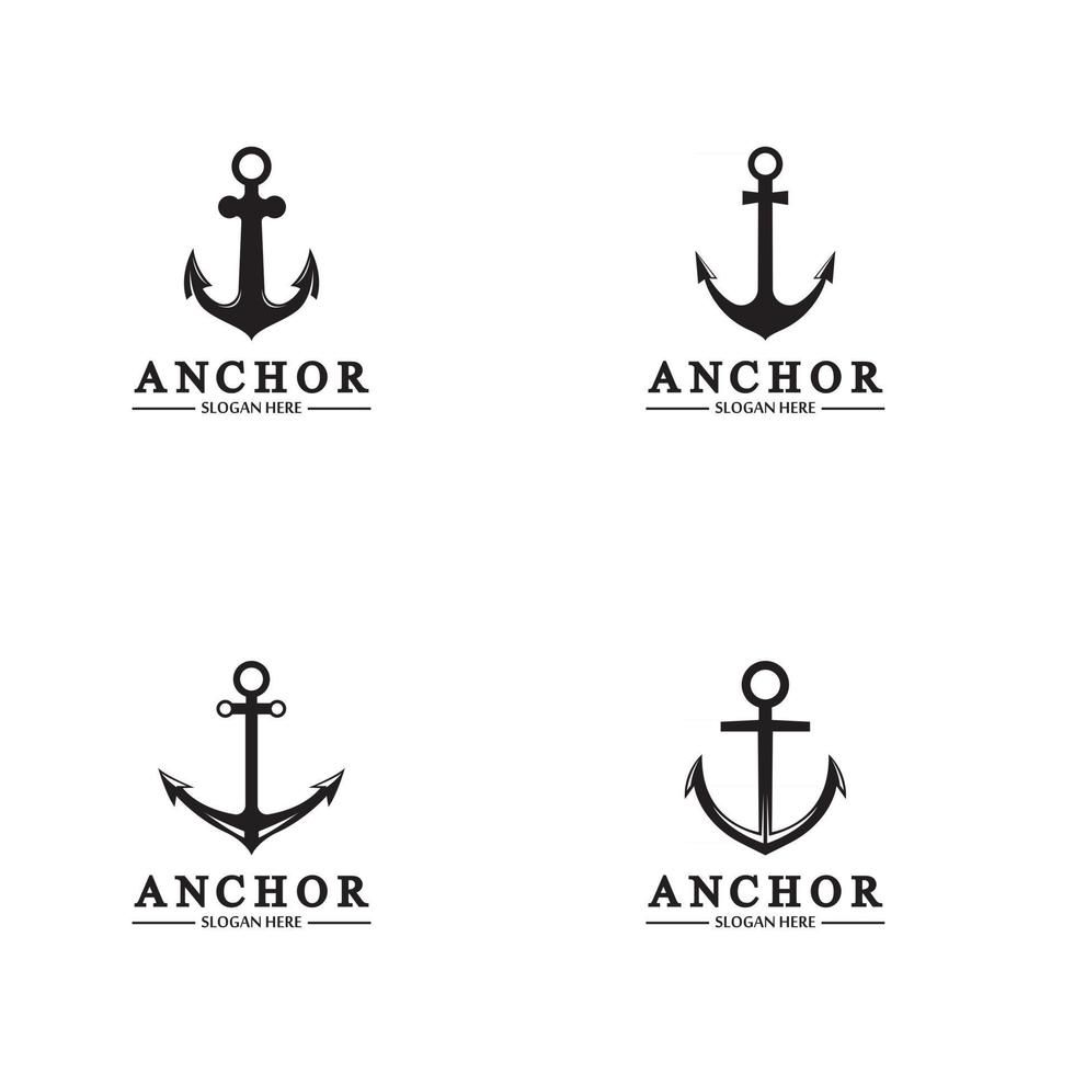 anker logo en symbool sjabloon pictogrammen app vector afbeelding