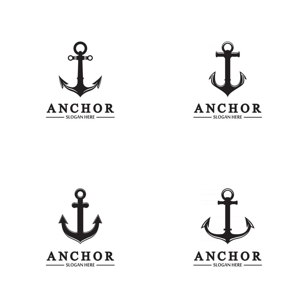 anker logo en symbool sjabloon pictogrammen app vector afbeelding