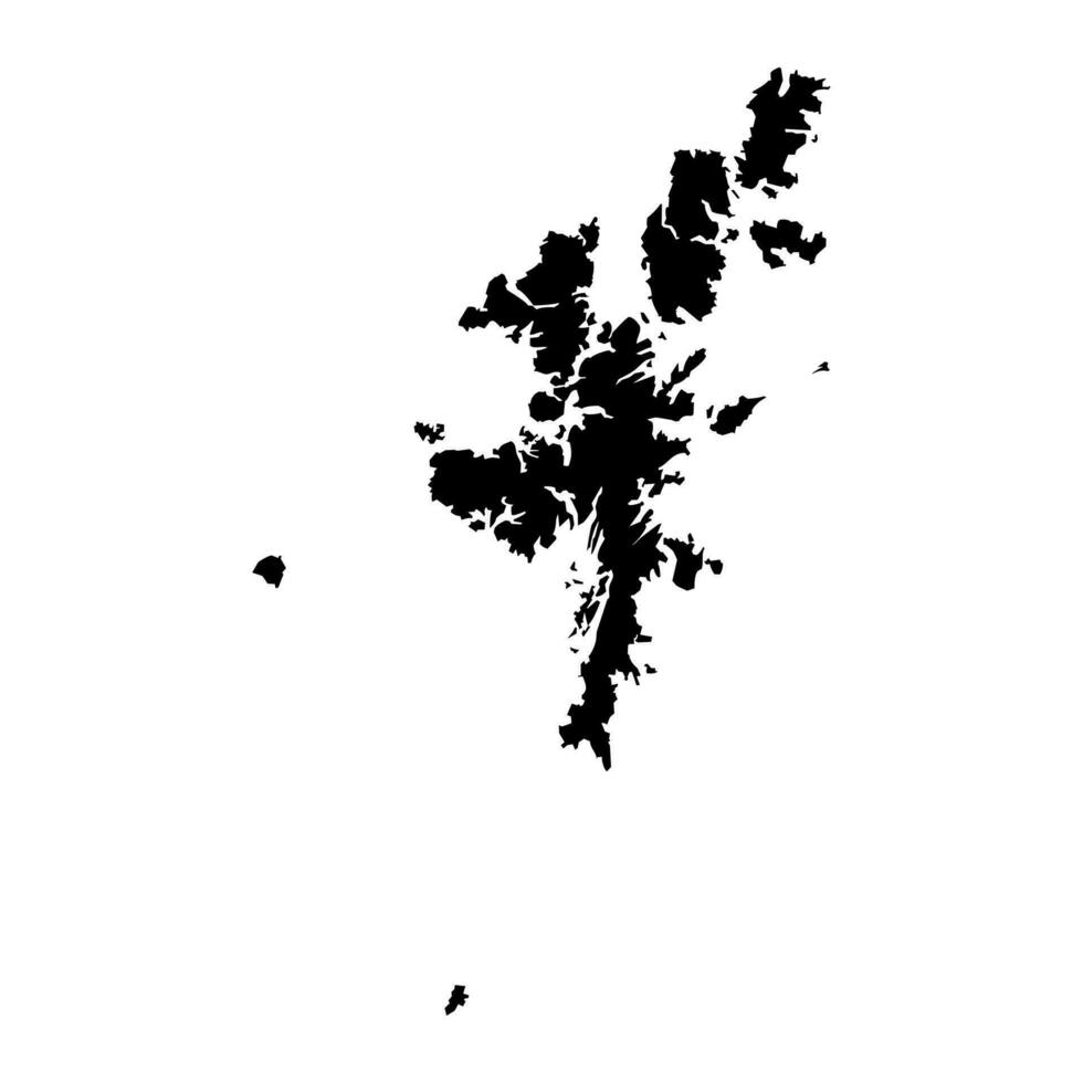 shetland eilanden kaart, raad Oppervlakte van Schotland. vector illustratie.