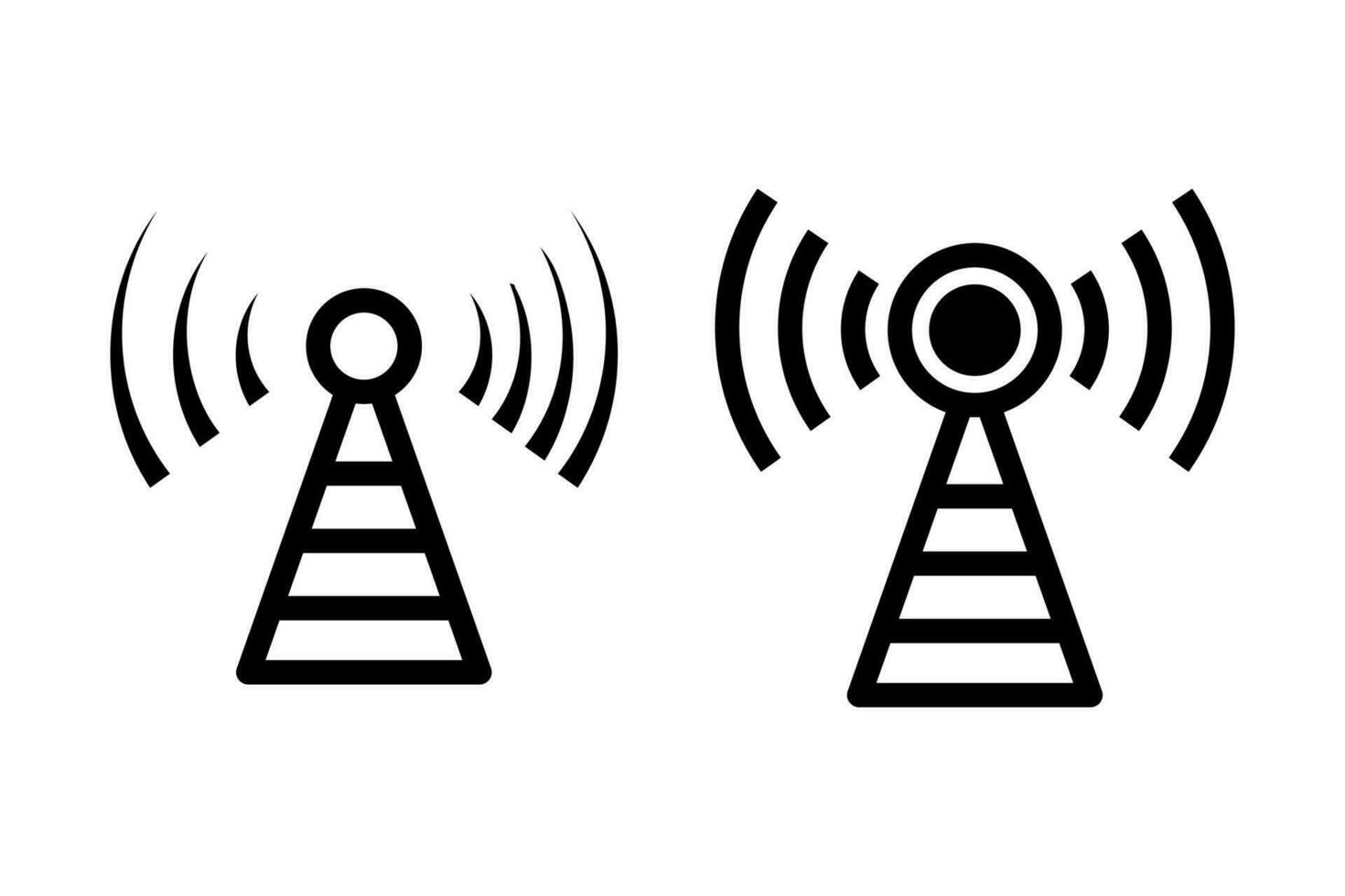 signaal toren icoon of logo geïsoleerd teken symbool vector illustratie.