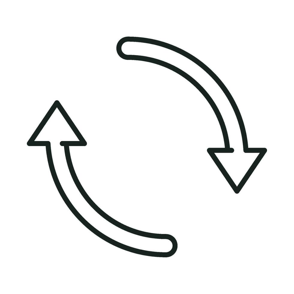 ecologie pijlen teken lijn geïsoleerd icoon vector