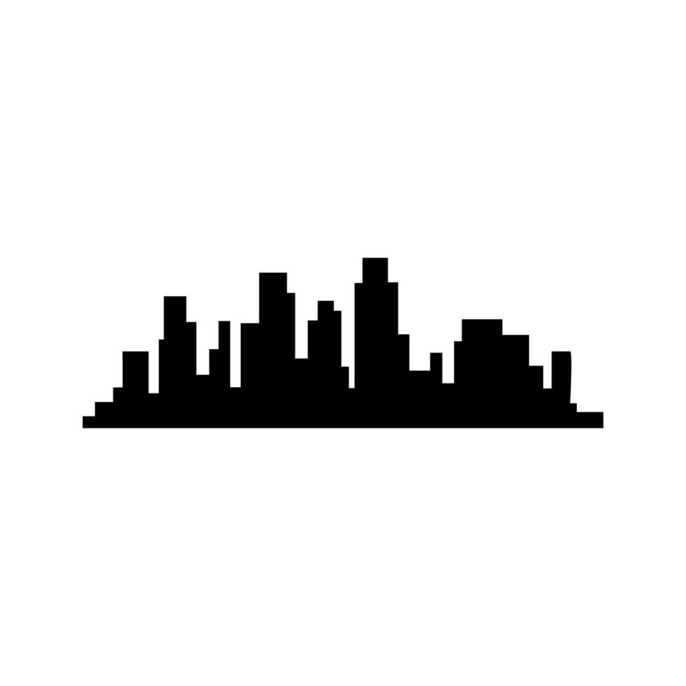 silhouet van de stad vector
