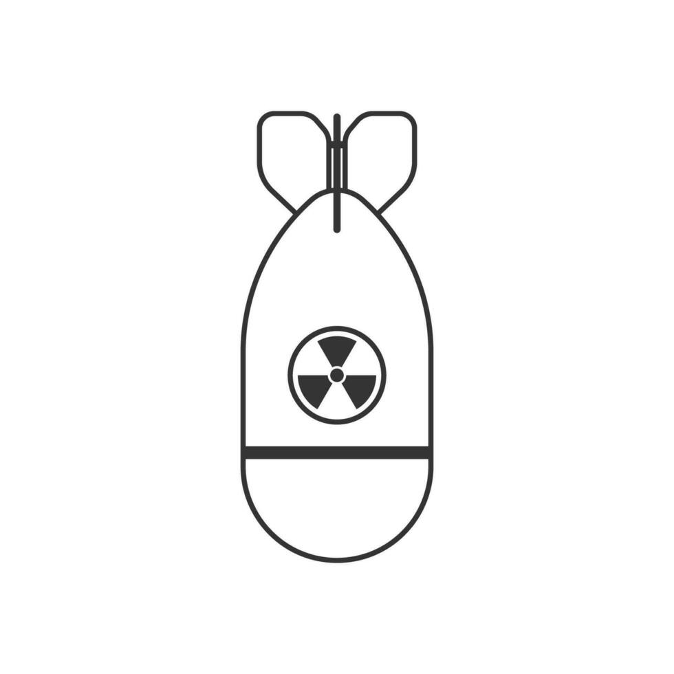 nucleair bom in schets stijl vector