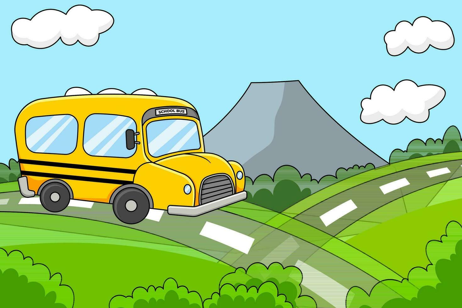 school- bus illustratie vector afbeelding.