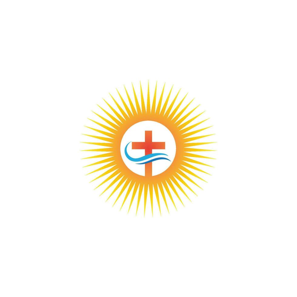 kruis en Christus logo en vector