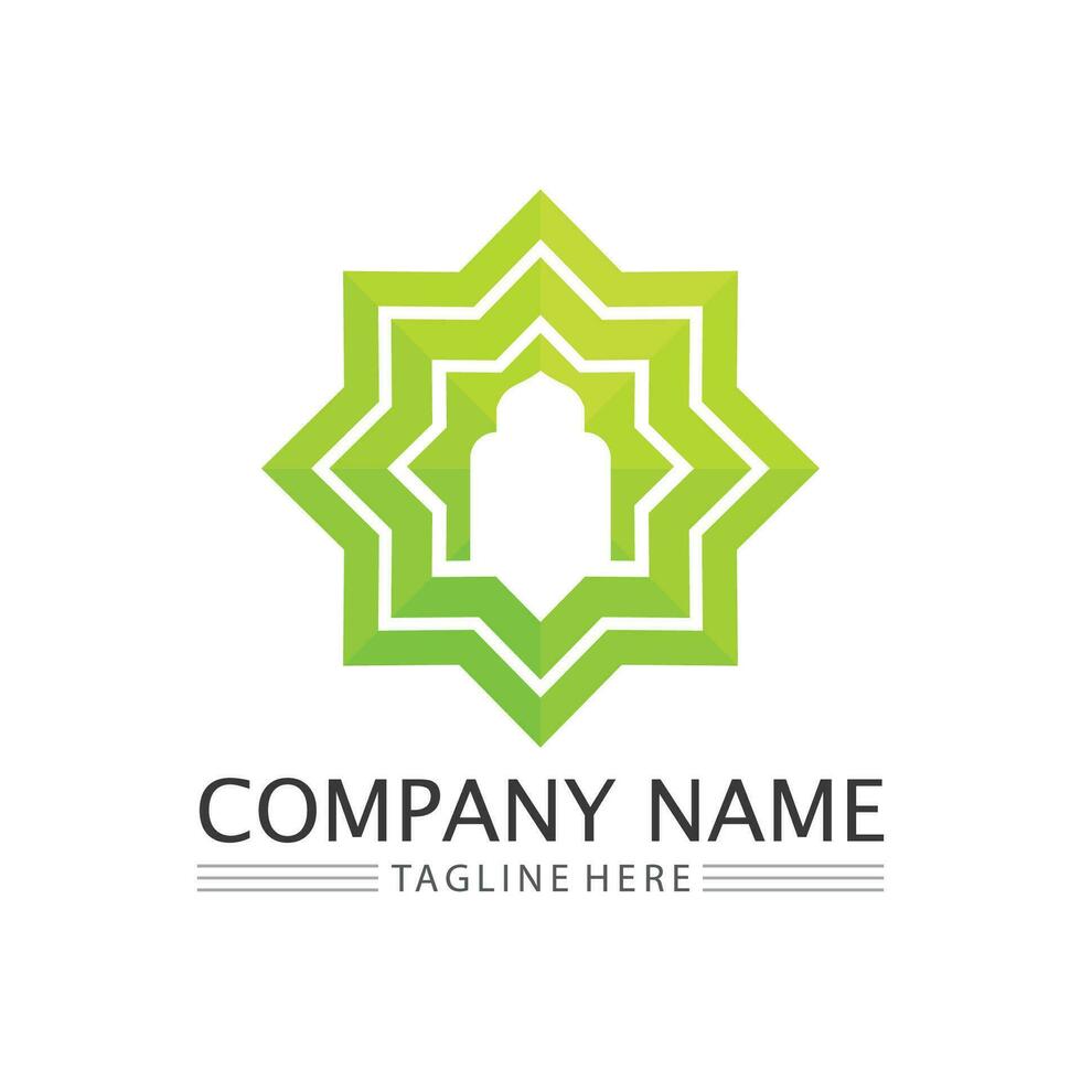 Islamitisch icoon en Ramadhan logo ontwerp vector grafisch teken