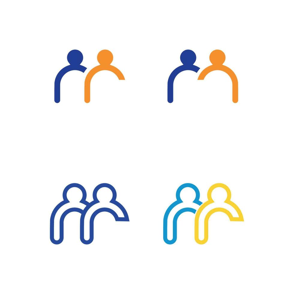 mensen icoon werk groep vector logo illustratie ontwerp