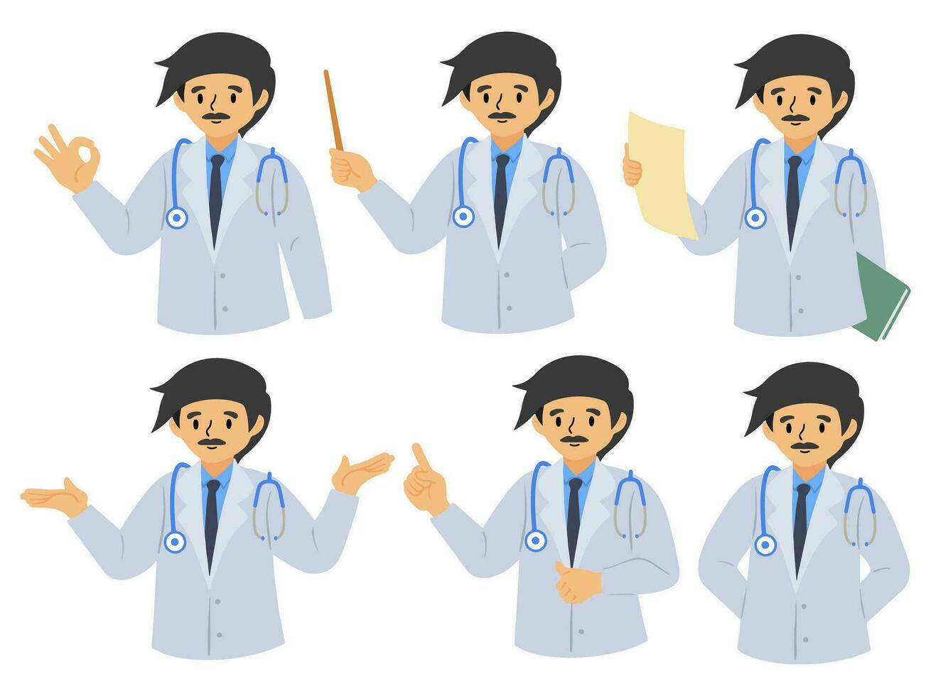 mensen karakter dokter vervelend uniform vector