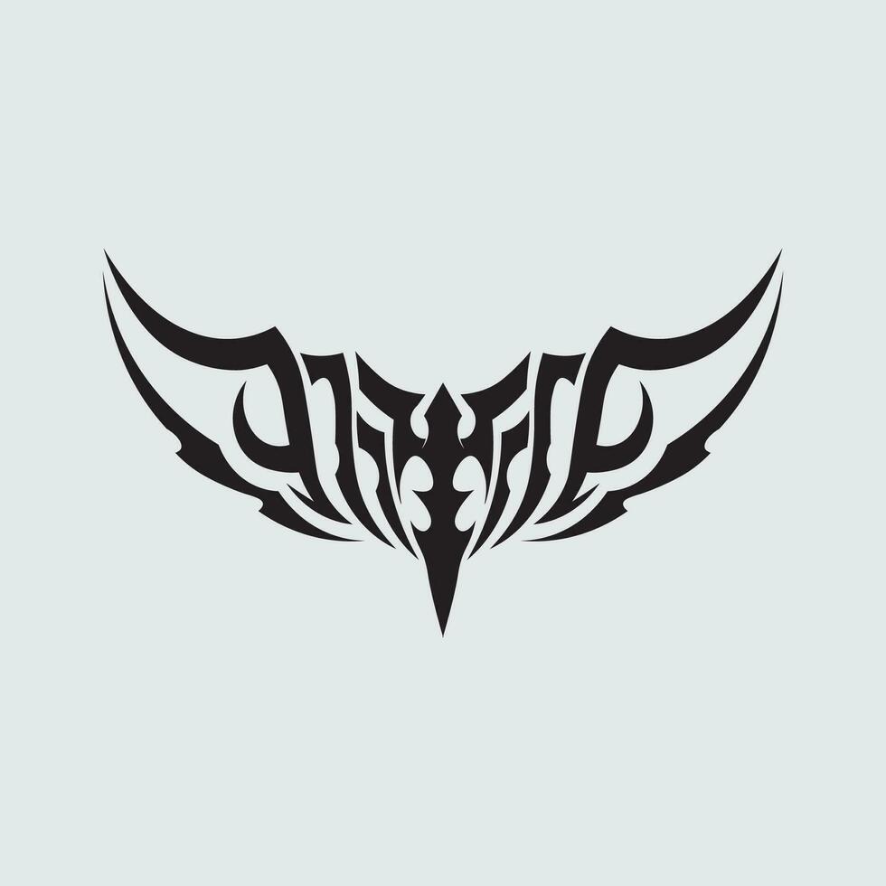 zwart tribal vector logo ontwerp icoon en teken tribal