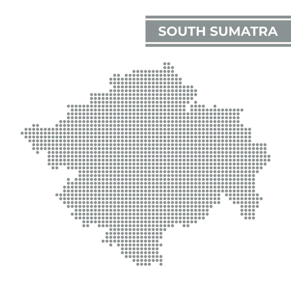 stippel kaart van zuiden Sumatra is een provincie van Indonesië vector