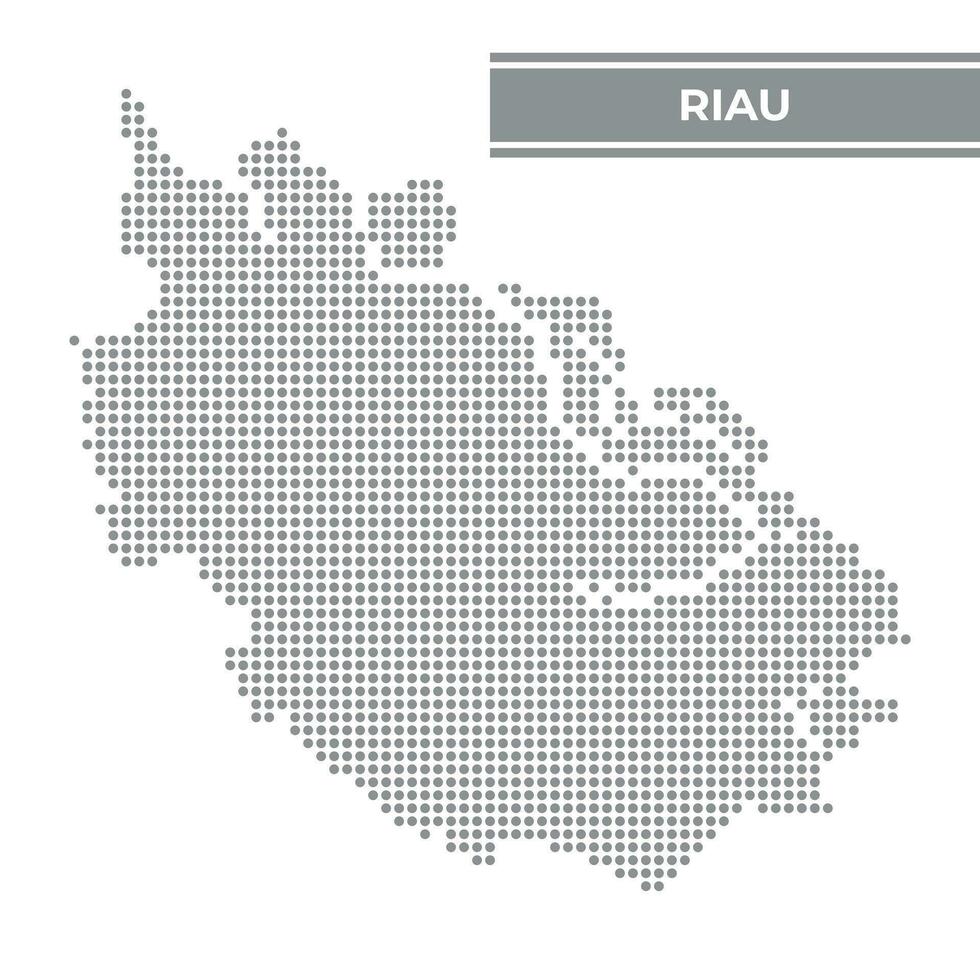 stippel kaart van riau is een provincie van Indonesië vector