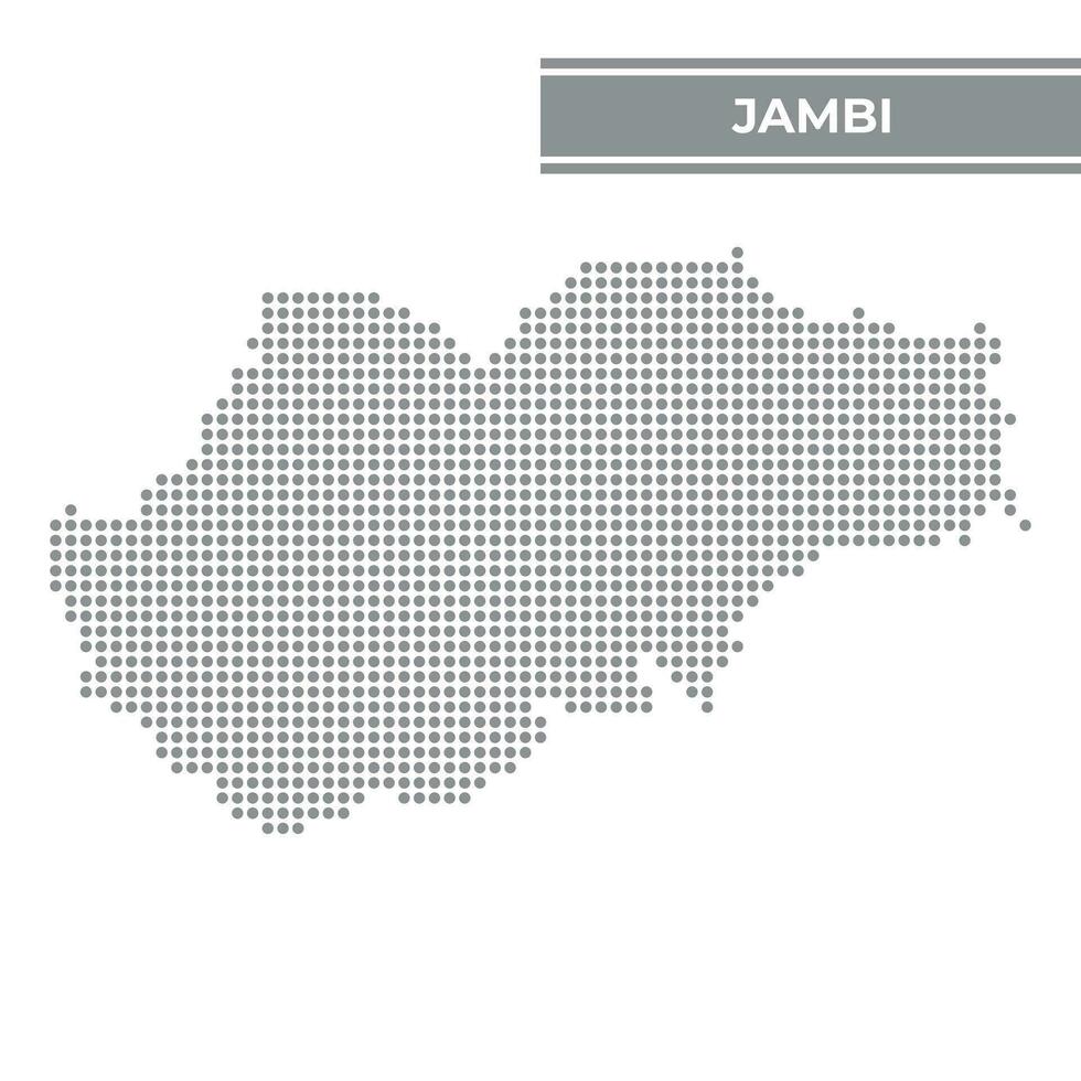 stippel kaart van jambi is een provincie van Indonesië vector