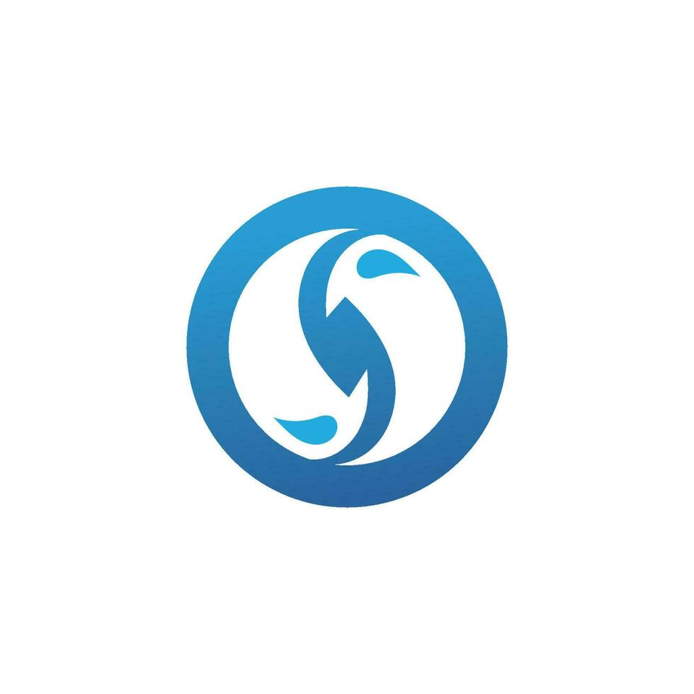 golven blauw strand logo en symbolen sjabloon pictogrammen app vector